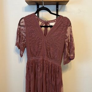 Dark pink maxi dress